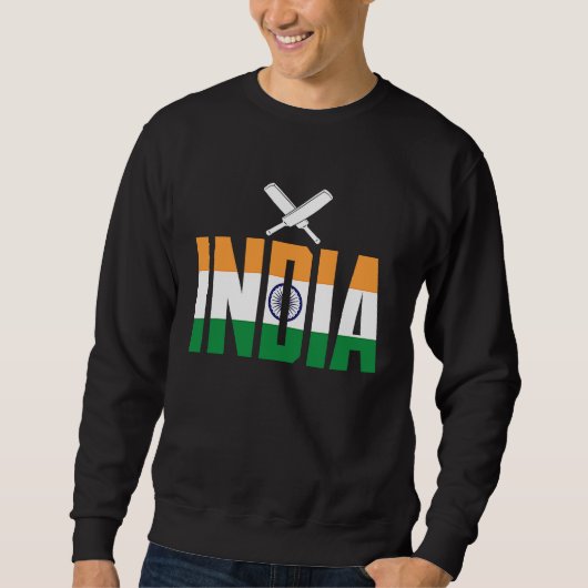 Cricket Player Funny Cricket Sport India Sweatshirt (Vorderseite)