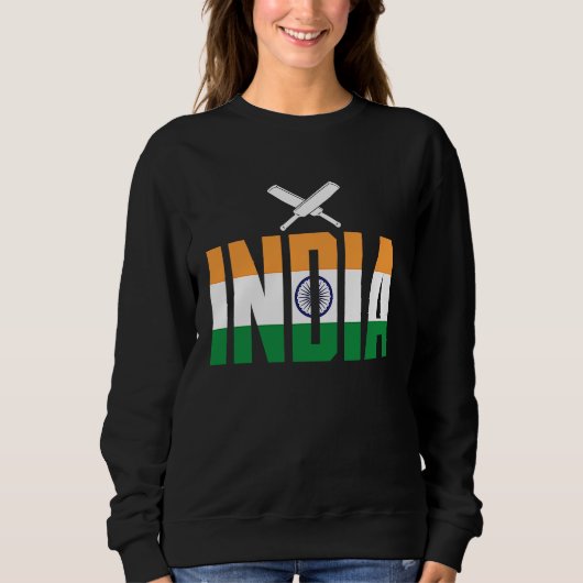 Cricket Player Funny Cricket Sport India Sweatshirt (Vorderseite)