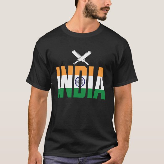Cricket Player Funny Cricket Sport India T-Shirt (Vorderseite)
