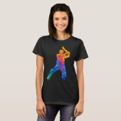 Cricket Player Graphic Sports Crickets T-Shirt (Vorne ganz)