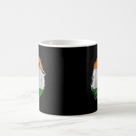 Cricket Player Indian Flag Cricketer Kaffeetasse (Mittel)