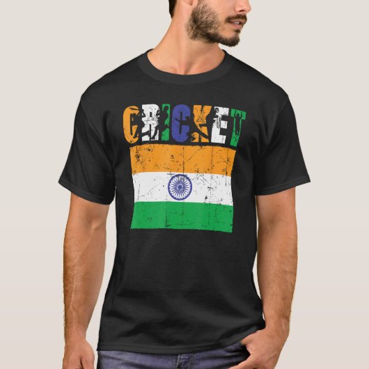 Cricket Player Indian Flag For Youth Boys Kids T-Shirt (Vorderseite)