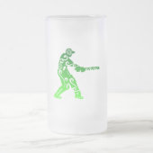 Cricket Player Maori Style Tribal Tattoo Geschenk  Mattglas Bierglas (Mittel)