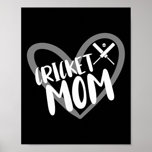 Cricket Player Mom  Poster (Vorne)