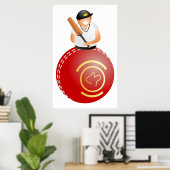 Cricket Player Poster (Heimbüro)