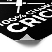 Cricket Player  Poster (Ecke)