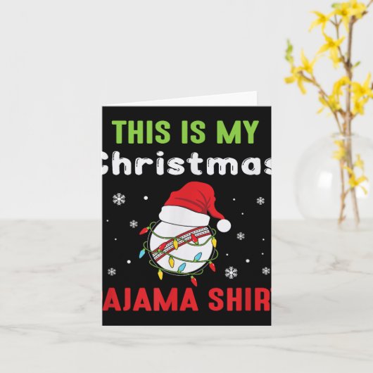Cricket Player This Is My Christmas Pajama Karte (Gelbe Blume)