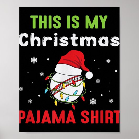 Cricket Player This Is My Christmas Pajama Poster (Vorne)
