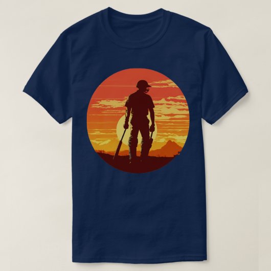 Cricket Player Vintag Retro Cricket (5) T-Shirt (Design vorne)