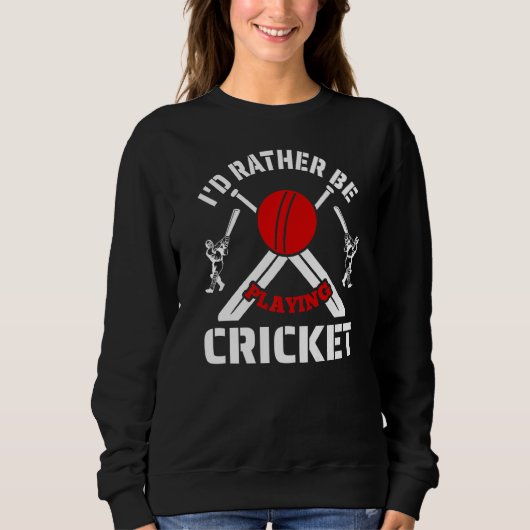Cricket Players Cricket Coach Beste Marke Sweatshirt (Vorderseite)