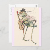 Cricket Playing Postkarte (Vorne/Hinten)