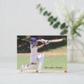 Cricket-Postkarte Postkarte (Stehend Vorderseite)