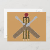 Cricket-Postkarte Postkarte (Vorne/Hinten)
