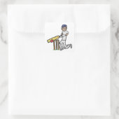 Cricket Quadratischer Aufkleber (Tasche)