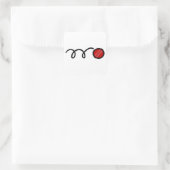 Cricket Quadratischer Aufkleber (Tasche)