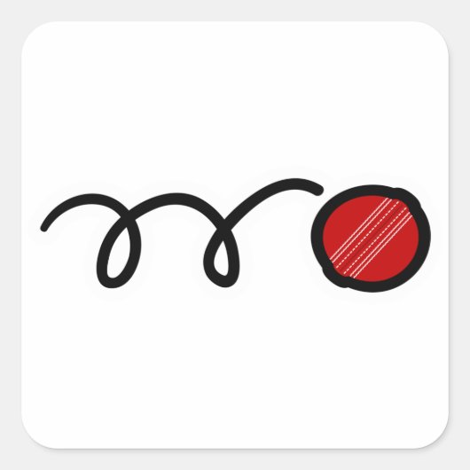 Cricket Quadratischer Aufkleber (Vorderseite)