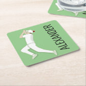 Cricket Rechteckiger Pappuntersetzer (angewinkelt)