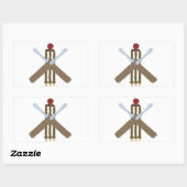 Cricket Rectangle Aufkleber/Etikett Rechteckiger Aufkleber (Blatt)