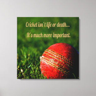 Cricket Red Ball Funny Motivierend Leinwanddruck