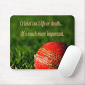 Cricket Red Ball Funny Motivierend Mousepad (Mit Mouse)