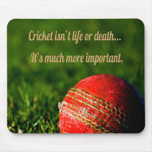 Cricket Red Ball Funny Motivierend Mousepad (Vorne)