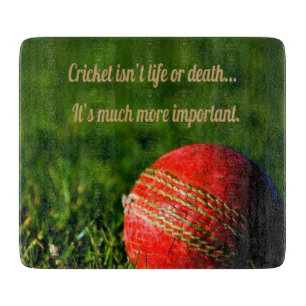 Cricket Red Ball Funny Motivierend Schneidebrett