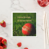 Cricket Red Ball Funny Motivierend Serviette (Beispiel)