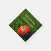 Cricket Red Ball Funny Motivierend Serviette (Ecke)