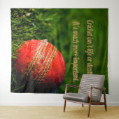 Cricket Red Ball Funny Motivierend Wandteppich (Beispiel (Horizontal))