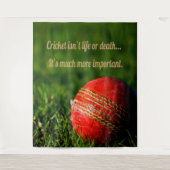 Cricket Red Ball Funny Motivierend Wandteppich (Vorderseite)