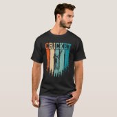 Cricket Retro Vintag T-Shirt (Vorne ganz)