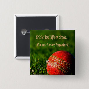 Cricket rote Ball lustig Motivierend Button