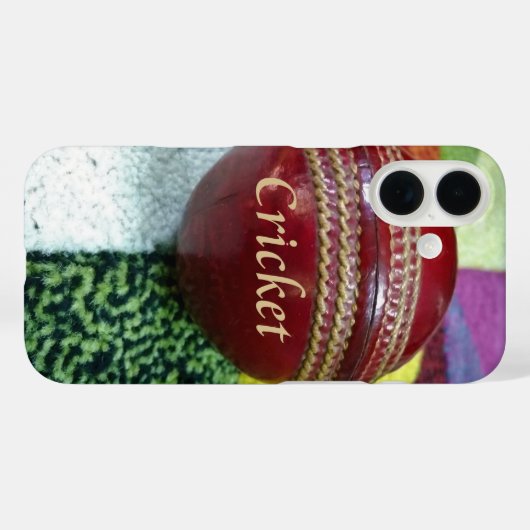 Cricket: rote Kunsthandwerksdrucke Case-Mate iPhone Hülle (Rückseite (Horizontal))