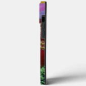 Cricket: rote Kunsthandwerksdrucke Case-Mate iPhone Hülle (Rückseite / Links)