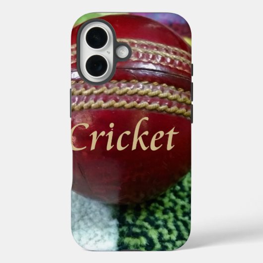 Cricket: rote Kunsthandwerksdrucke Case-Mate iPhone Hülle (Rückseite)