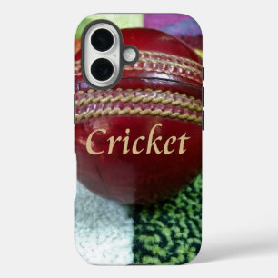 Cricket: rote Kunsthandwerksdrucke iPhone 16 Hülle