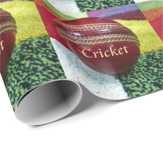 Cricket: rote Kunsthandwerksdrucke Geschenkpapier (Rolleneckpunkt)