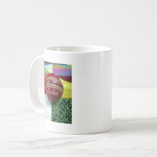 Cricket: rote Kunsthandwerksdrucke Kaffeetasse (Vorderseite Links)