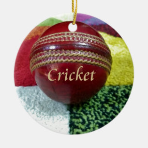 Cricket: rote Kunsthandwerksdrucke Keramik Ornament