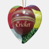 Cricket: rote Kunsthandwerksdrucke Keramik Ornament (Links)