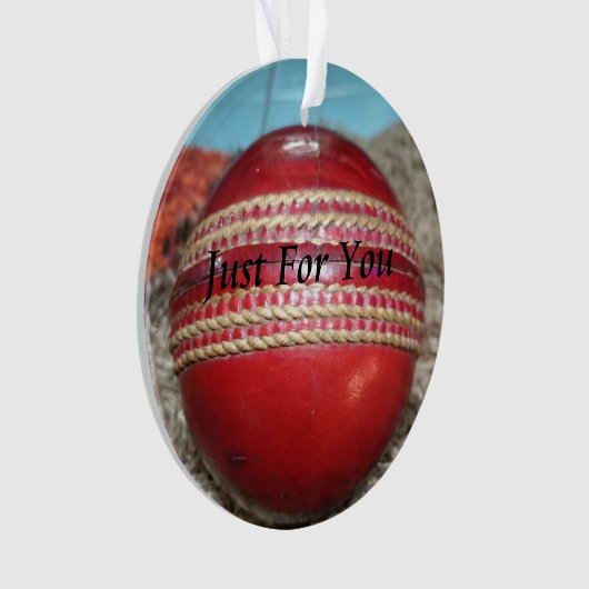 Cricket: rote Kunsthandwerksdrucke Ornament (Vorderseite)