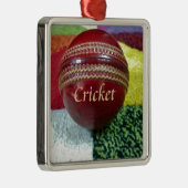 Cricket: rote Kunsthandwerksdrucke Ornament Aus Metall (Rechts)