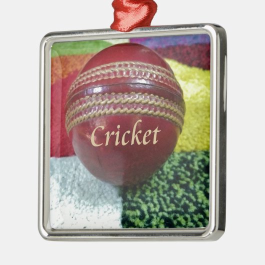 Cricket: rote Kunsthandwerksdrucke Ornament Aus Metall (Links)