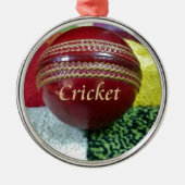 Cricket: rote Kunsthandwerksdrucke Ornament Aus Metall (Vorne)