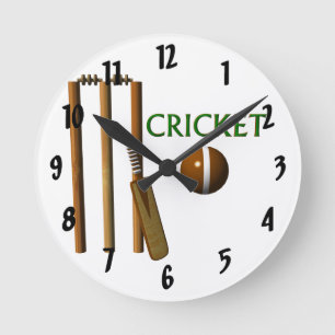 Cricket Runde Wanduhr
