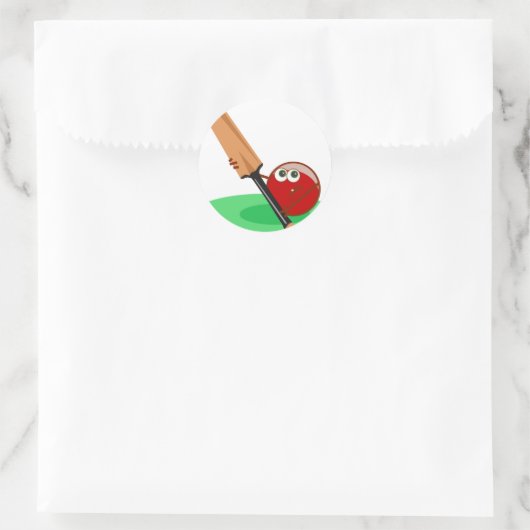 Cricket Runder Aufkleber (Tasche)
