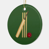 Cricket - Schablone für Wicket, Fledermaus und Bal Keramik Ornament (Links)