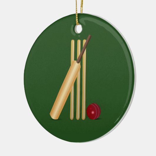Cricket - Schablone für Wicket, Fledermaus und Bal Keramik Ornament (Links)