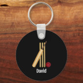 Cricket - Schablone für Wicket, Fledermaus und Bal Schlüsselanhänger (Vorderseite)