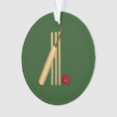 Cricket - Schläger, Schläger und Ball Ornament (Vorderseite)